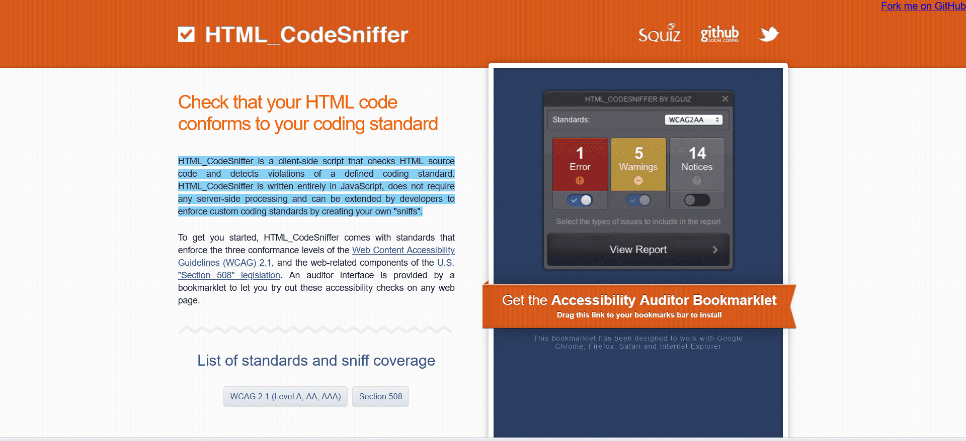 HTML_CodeSniffer