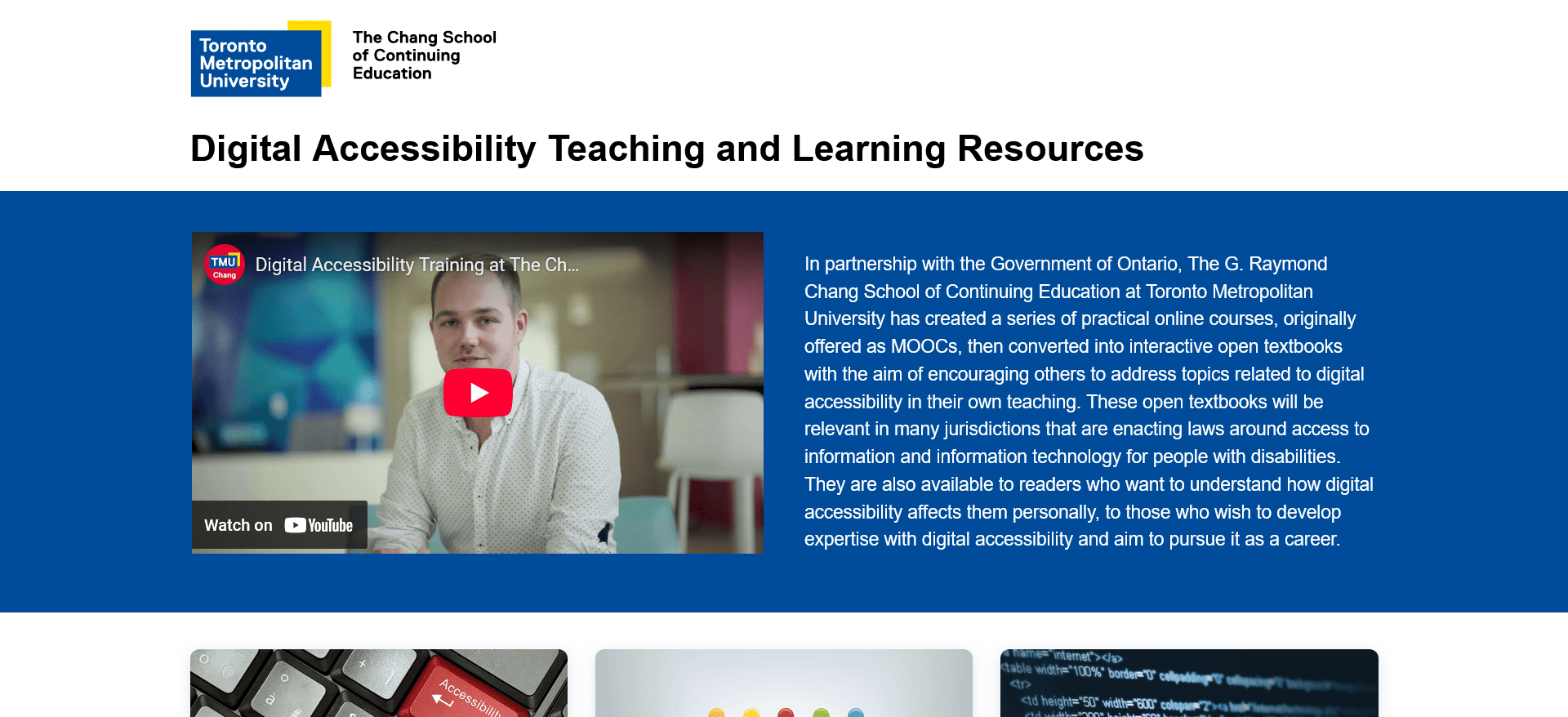 Digital Accessibility Teaching and Learning Resources