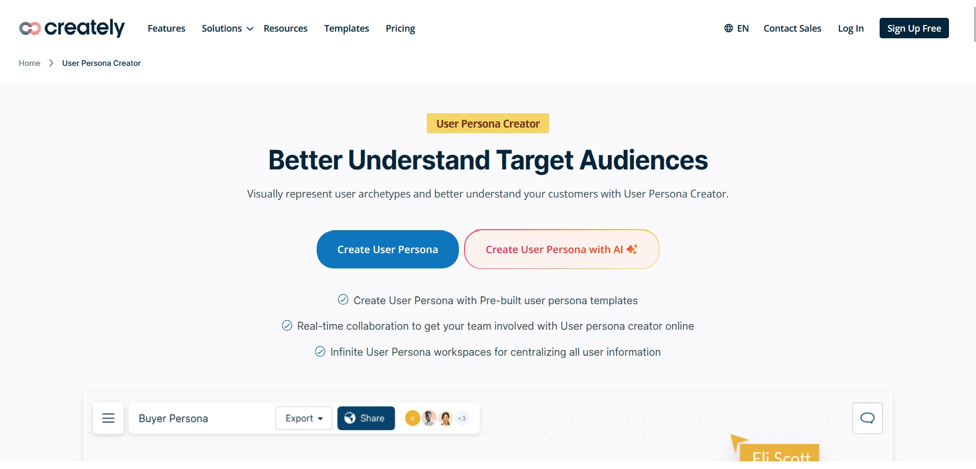 User Persona Creator by Creately