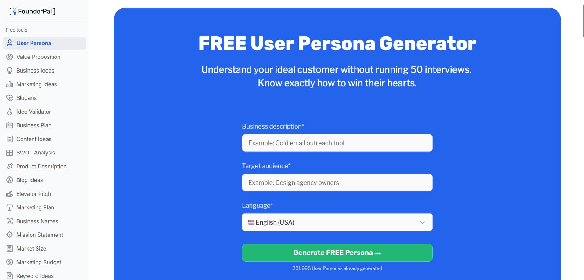 FREE User Persona Generator