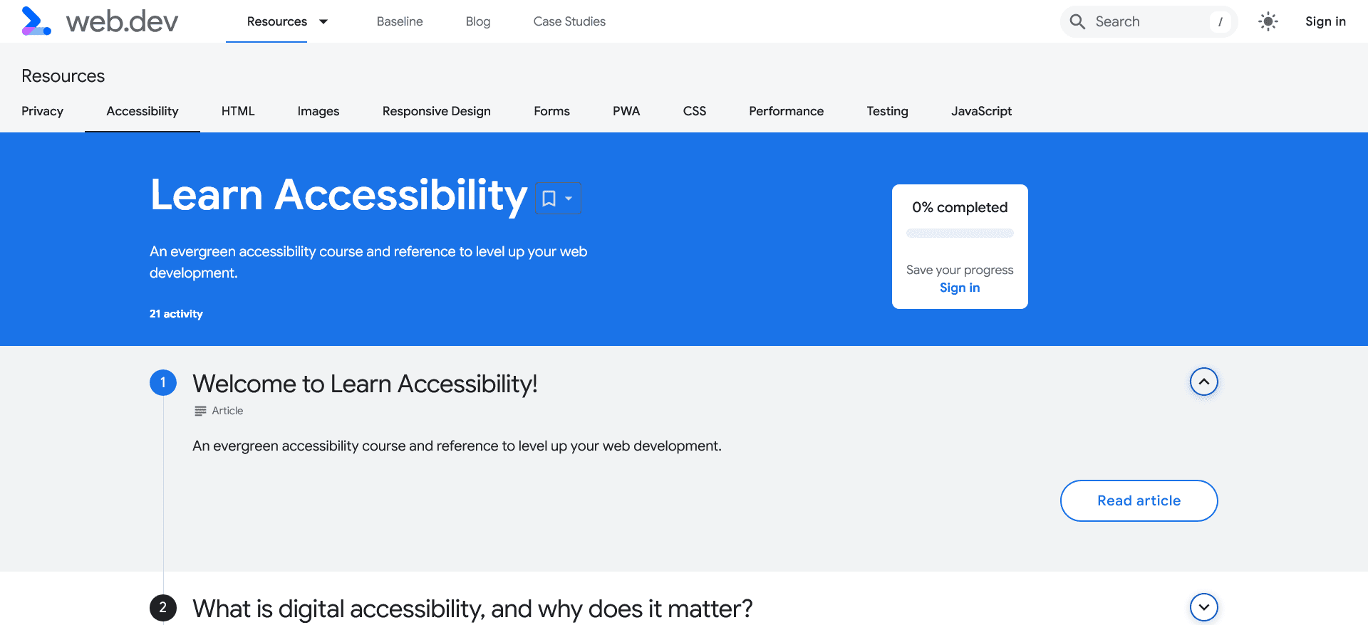Learn Accessibility