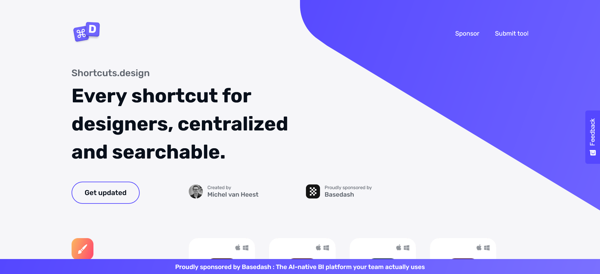 Shortcuts for Design Tools