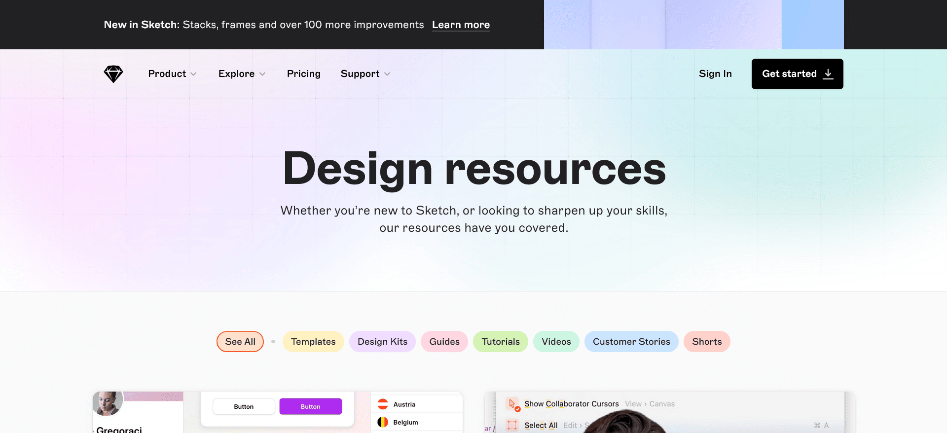 Design resources from Sketch