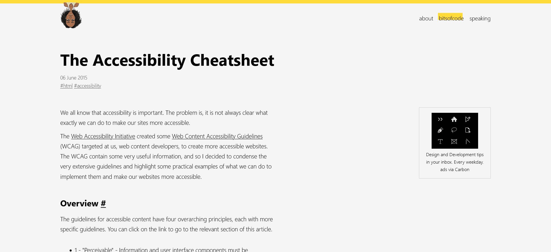 The Accessibility Cheatsheet