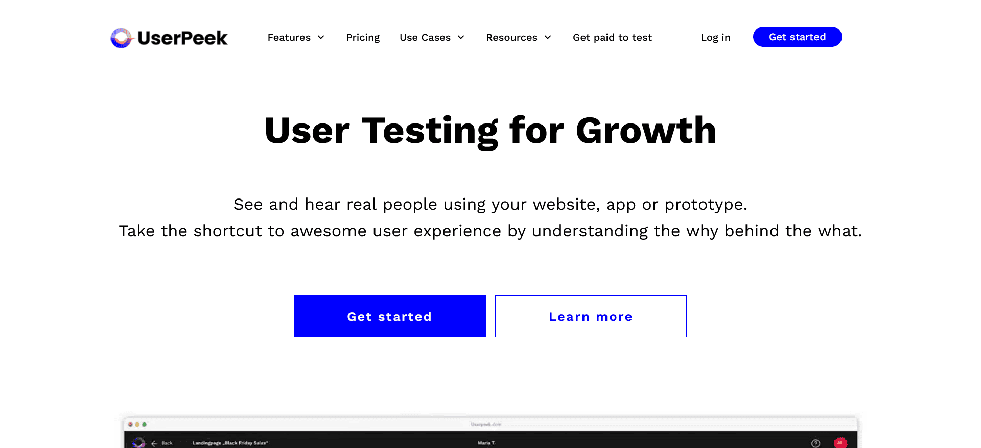 Userpeek: Remote User Testing Tool